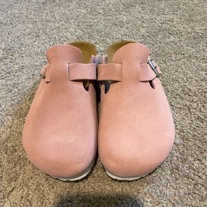 Pink Birkenstocks clogs